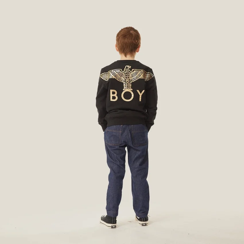 BOY Eagle-tröja för barn med tryck på ryggen