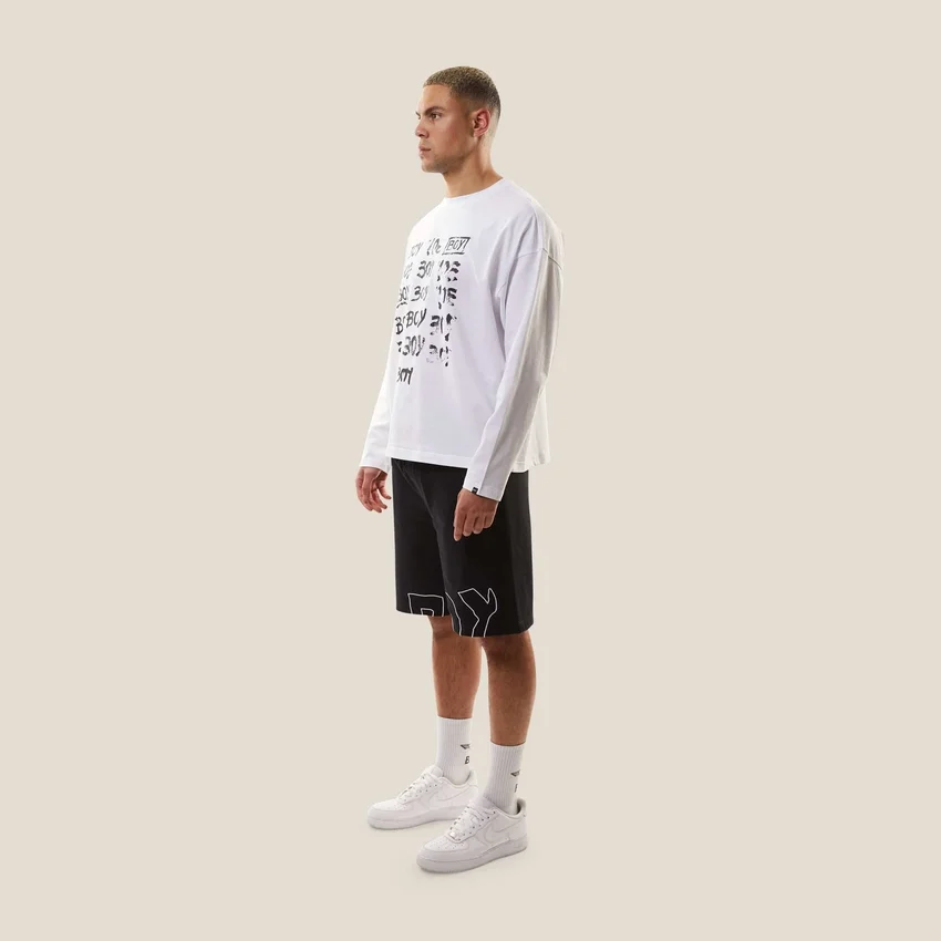 Boy Repeat långärmad grafisk topp