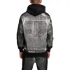 Hoodie med denimgrafik