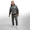 Hoodie med denimgrafik