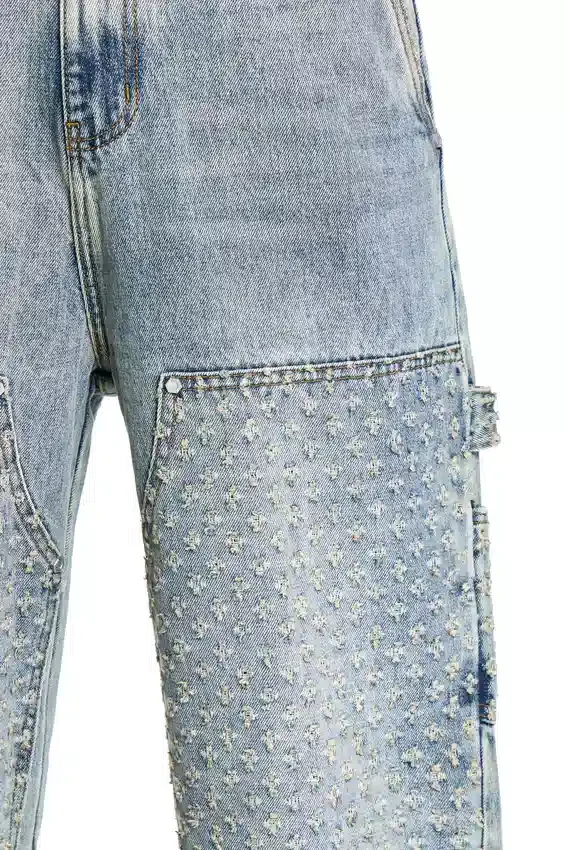 Laserbehandlade jeansbyxor