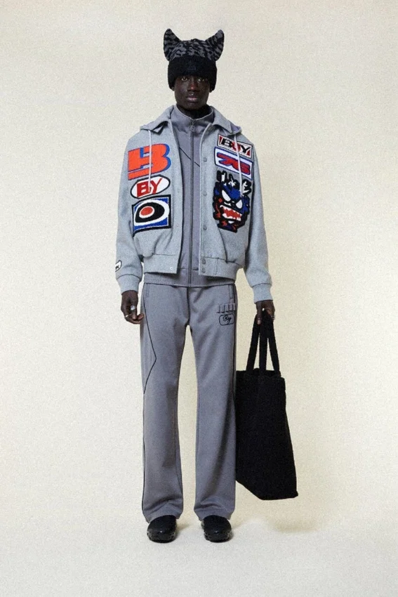 Moto Sticker Bomber Varsity-jacka