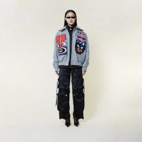Moto Sticker Bomber Varsity-jacka