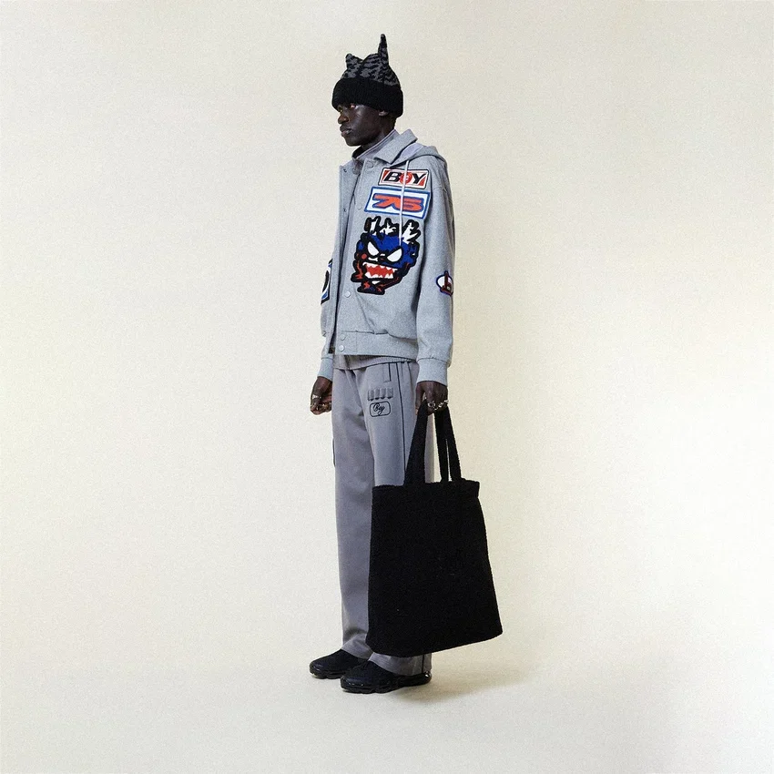 Moto Sticker Bomber Varsity-jacka