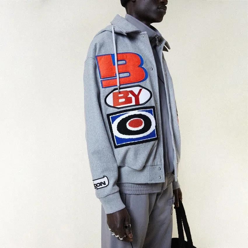 Moto Sticker Bomber Varsity-jacka