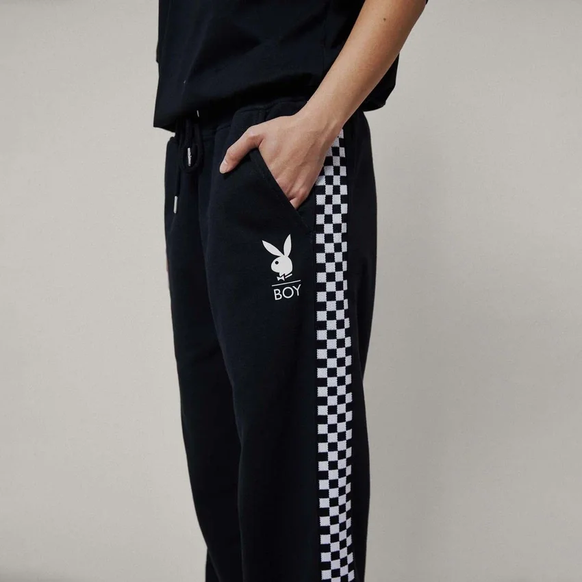 Playboy x BOY Checkerboard Vortex Joggingbyxor
