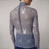 Playboy x BOY Checkerboard Vortex Mesh Top