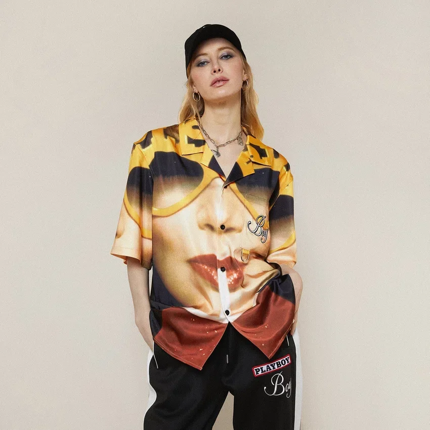Playboy x BOY Cover Resort-skjorta