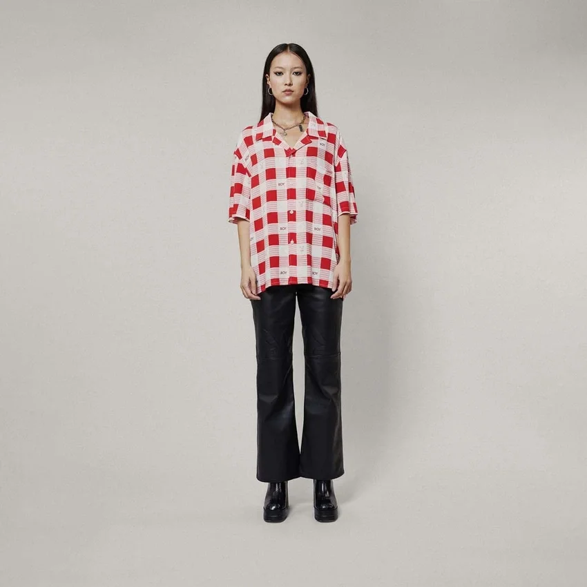 Playboy x BOY Gingham Bunny Resort-skjorta
