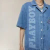 Playboy x BOY Jumbo Bunny-jeansskjorta