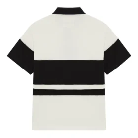 Rugbytröja med korta ärmar och slitna ränder