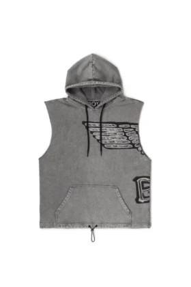 Stencil kortärmad hoodie