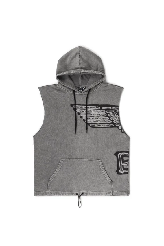 Stencil kortärmad hoodie