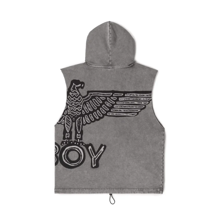 Stencil kortärmad hoodie