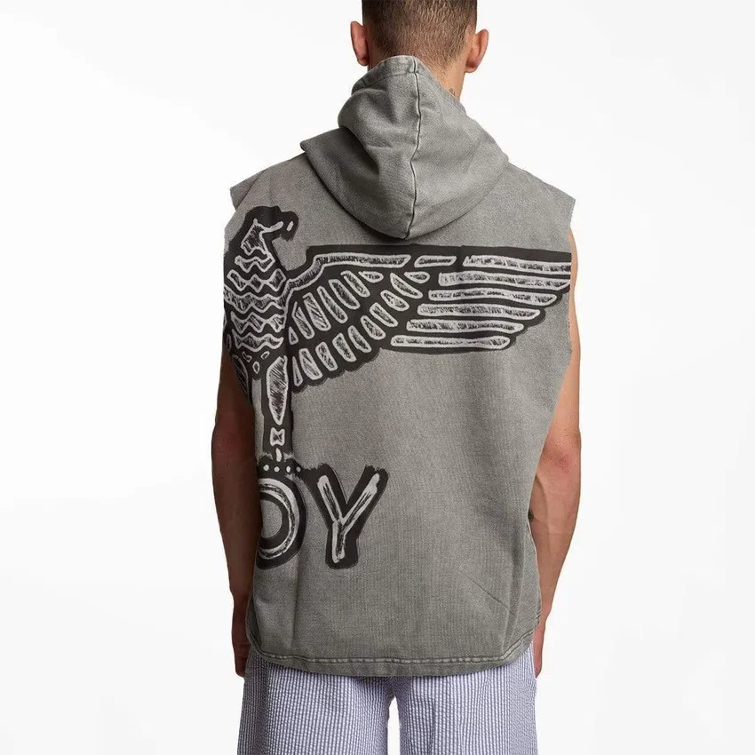 Stencil kortärmad hoodie